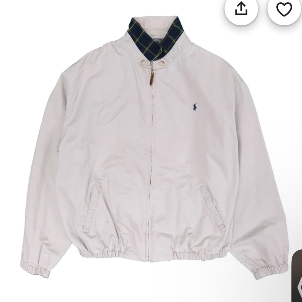 Vintage Polo Ralph Lauren Harrington Light Jacket Size XL Beige